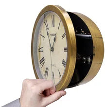 Указатель для хранения безопасности наличные Ретро часы Сейф Коробка винтажный секретный ювелирный часы офисный домашний настенный