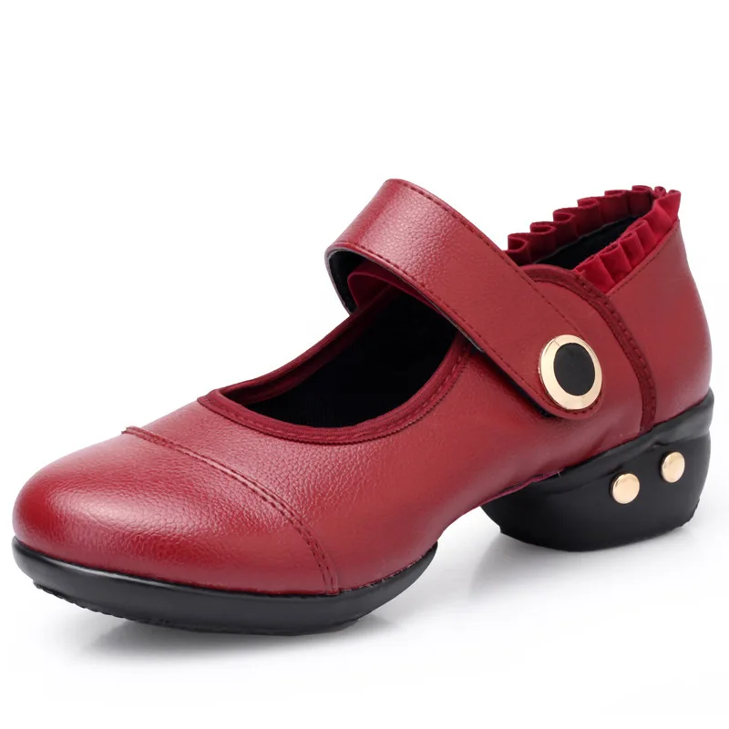 Новые танцевальные туфли zapatos baile latino, женские профессиональные танцевальные туфли, Бальные Танцевальные Туфли, женская обувь - Цвет: MDM Red leather