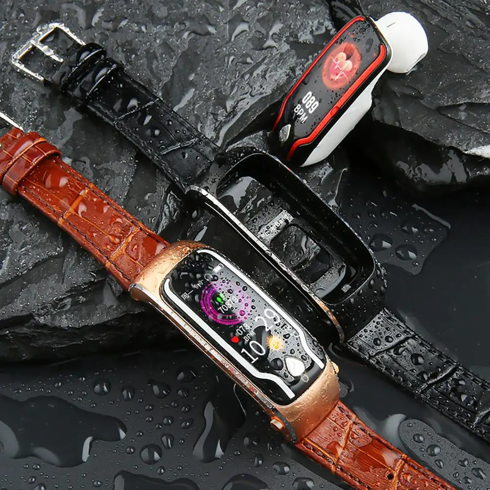 Y9 умный браслет Bluetooth наушники вызова сердечного ритма спортивные шаг монитор многофункциональный Водонепроницаемый обсуждение Smart 2-в-1 браслет