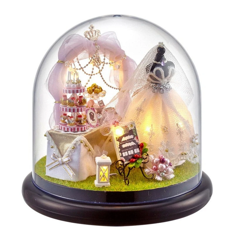 Рождественский подарок кукольный домик мебель миниатюрные деревянные миниатюры