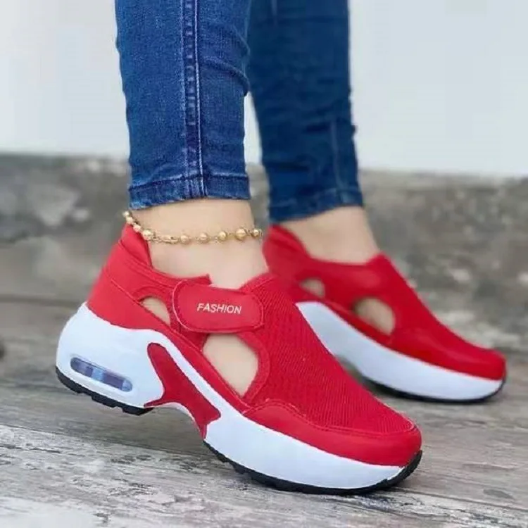2021 Women Fashion Vulcanized Sneakers Platform Solid Color Flats