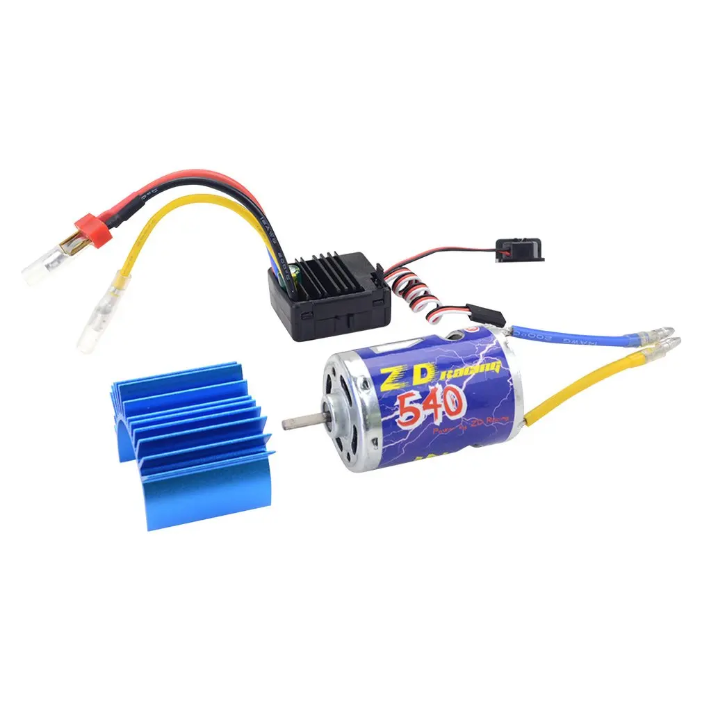 

540 Brushed Motor and 45A ESC Set for 1/10 RC Buggy Truggy Monster Truck Crawler For 7.2V, 7.4V,11.1V Rechargable Battery