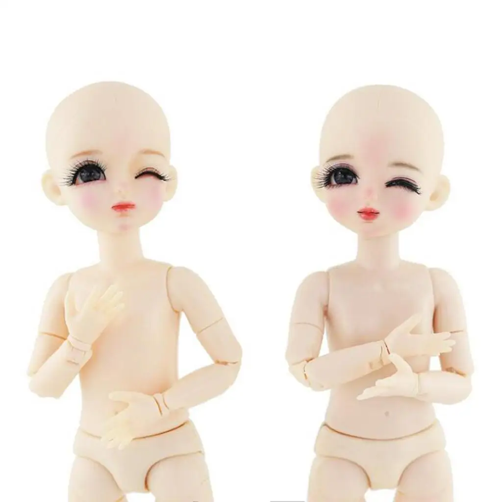 1/6 BJD Ball Jointed Wink Girl Doll Body/Head Parts DIY Makeup Accessory
