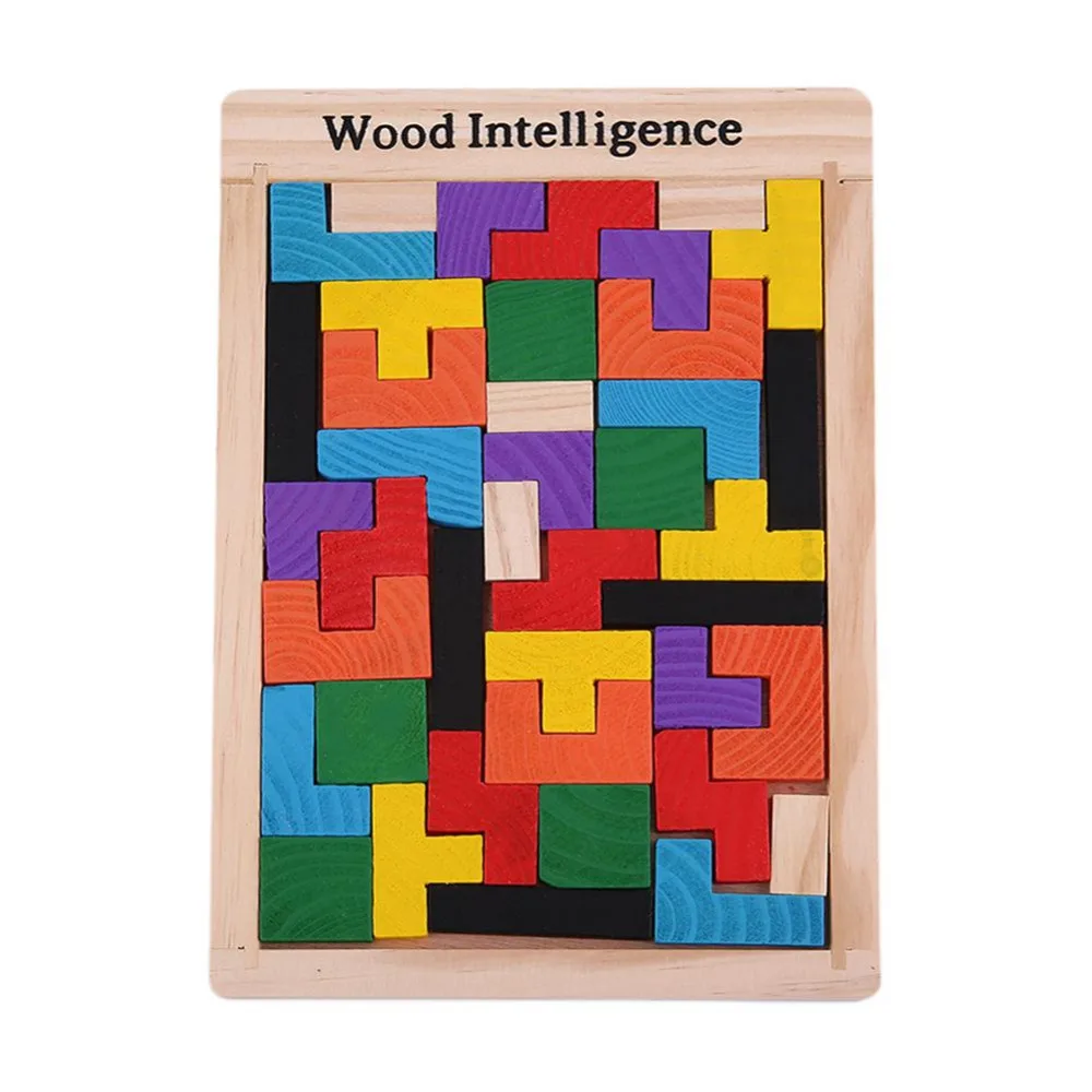 Colorful Wooden Tangram Brain Teaser Puzzle Toys Game Preschool Magination Intellectual Educational Kid Toy Gift | Игрушки и хобби