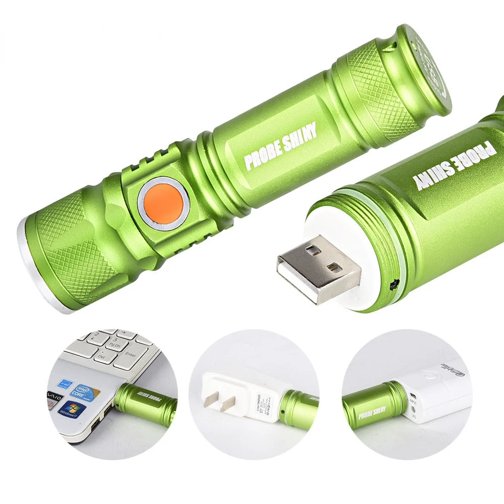 Mini linterna Led ajustable de 3000lm, recargable por Usb, portátil ...