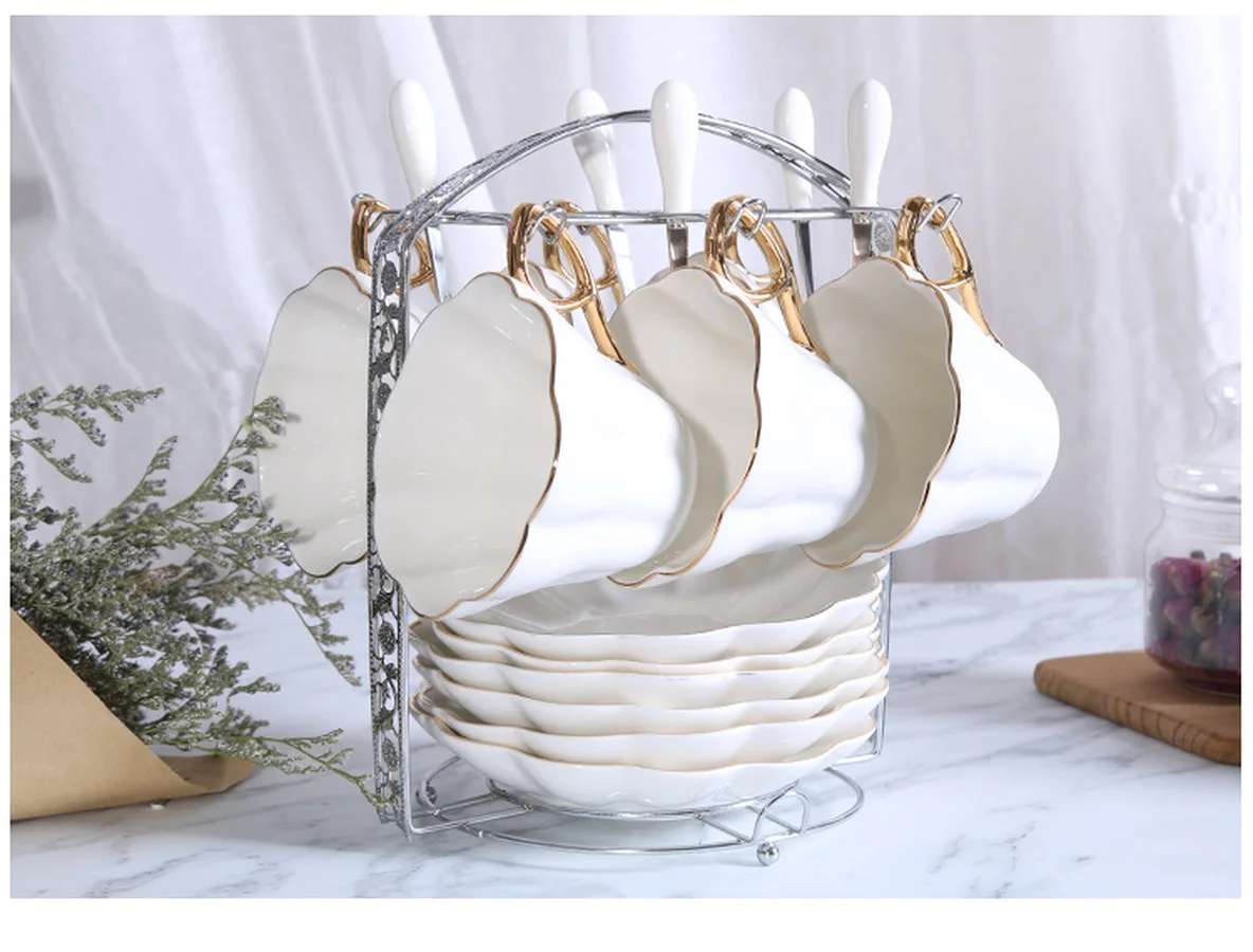 

White Ceramic Porcelain Heated Tea Coffee Cup Plain White Tea Cups Bone China Kubek Copos Single Tea Cup and Saucer Set II50BYD