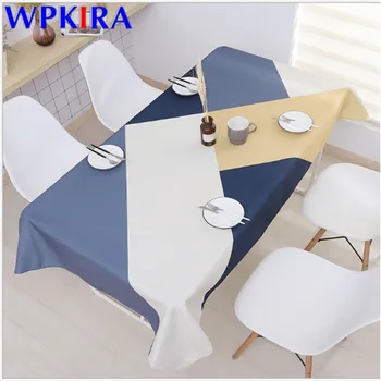 

Nordic style Geometric Tablecloth Waterproof Cafe Dining Table Cover Rectangle Square Linen Desk Cover Cloth Decora ZB-AD491#30