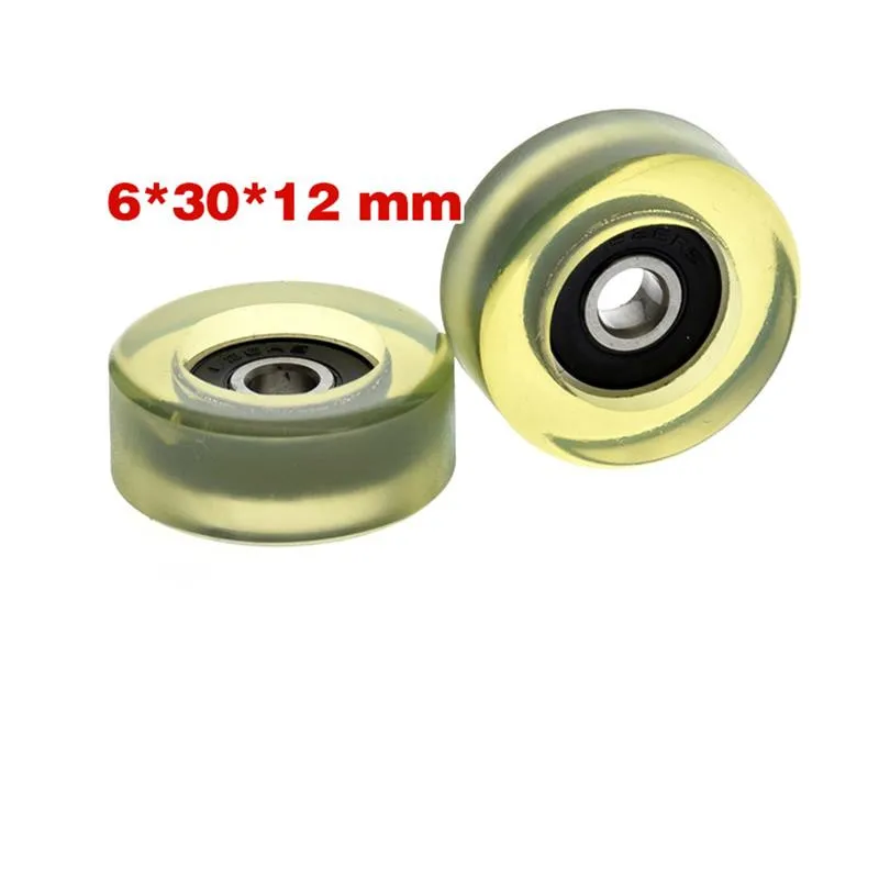10 Stück/50 Stück 6 x 30 x 12 mm PU62630-12 PU-Lager 626 626RS geräuscharmes Rollenrad Reibriemenscheibe 6 x 30 x 12 mm – Detail 2