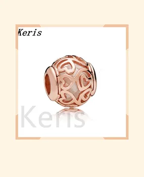 

100% 925 sterling silver 1:1 authentic classic pink filigree hearts 787348cz exquisite charm women's wedding accounts jewelry