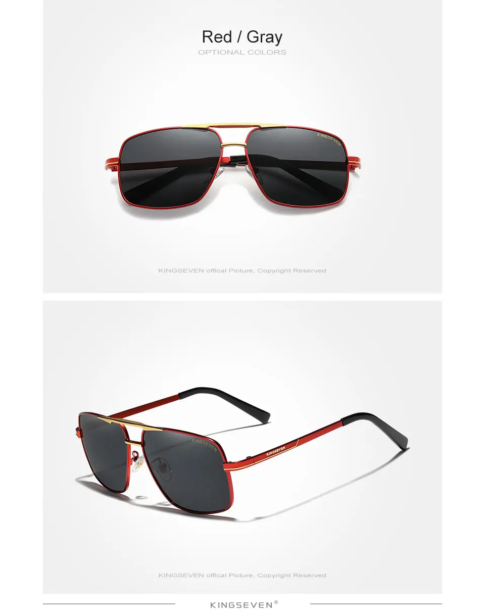 KINGSEVEN NEW N7891 Fashion Men's Polarized Fishing Driving Sunglasses Women Stainless steel