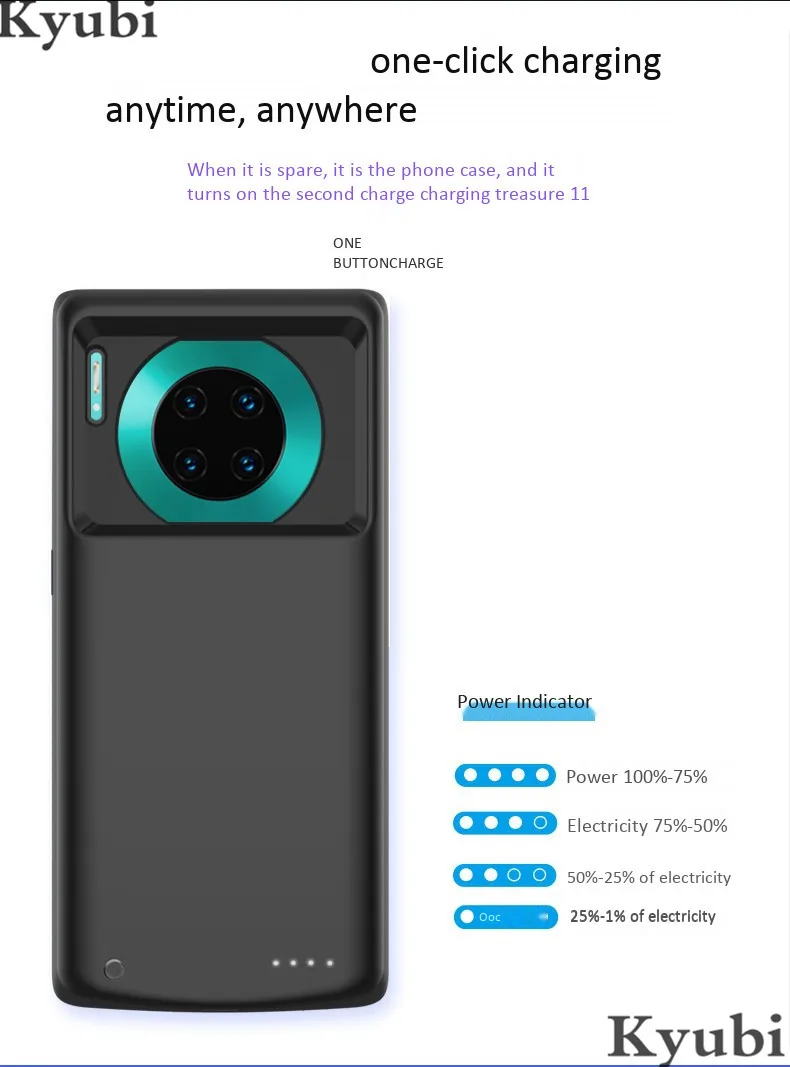 6800 мАч высокое зарядное устройство для huawei mate 30 Pro внешняя портативная беспроводная зарядка для huawei mate 30 роскошный