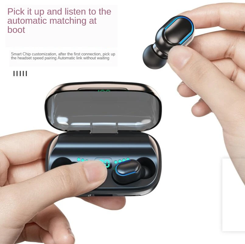 T11 TWS Bluetooth 5 0 Earphones High Capacity Charging Box Wireless 9D Stereo Sports Waterproof Earbuds Headsets With Microphone