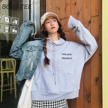 

Hoodies Hooded Harajuku Women Oversize Big Pocket Embroidery Trendy Womens Chic Casual Pullover Korean Style Student Sweatshirts