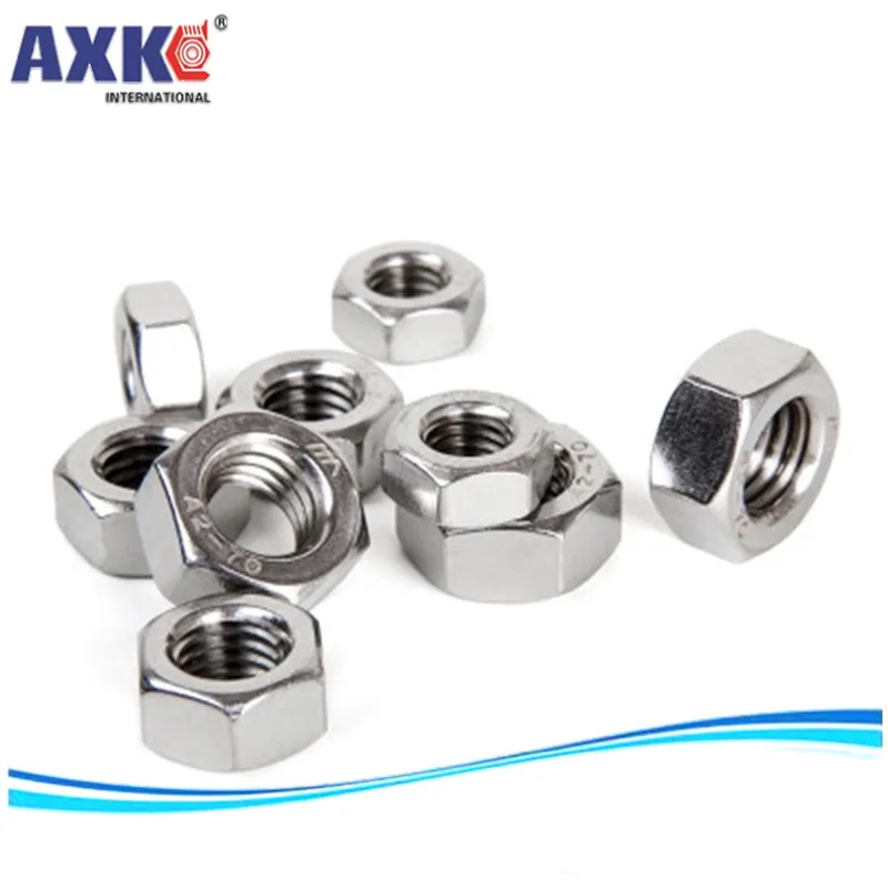 AXK 50pcss M2 M2.5 M3 M3.4 M4 M5 M6 Galvanized Hex Nut Hexagon Nuts Suit For Screws Bolts