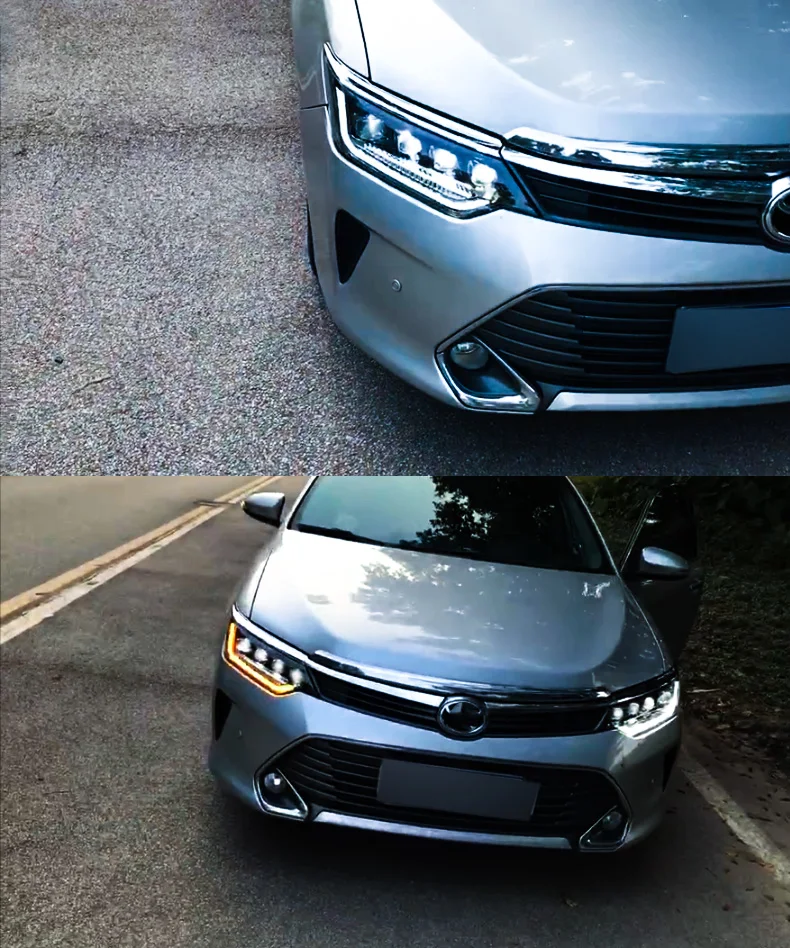 Автомобильный Стайлинг для Toyota Camry фары 2012- светодиодная фара дальнего света Camry DRL Объектив двойной луч светодиодный объектив