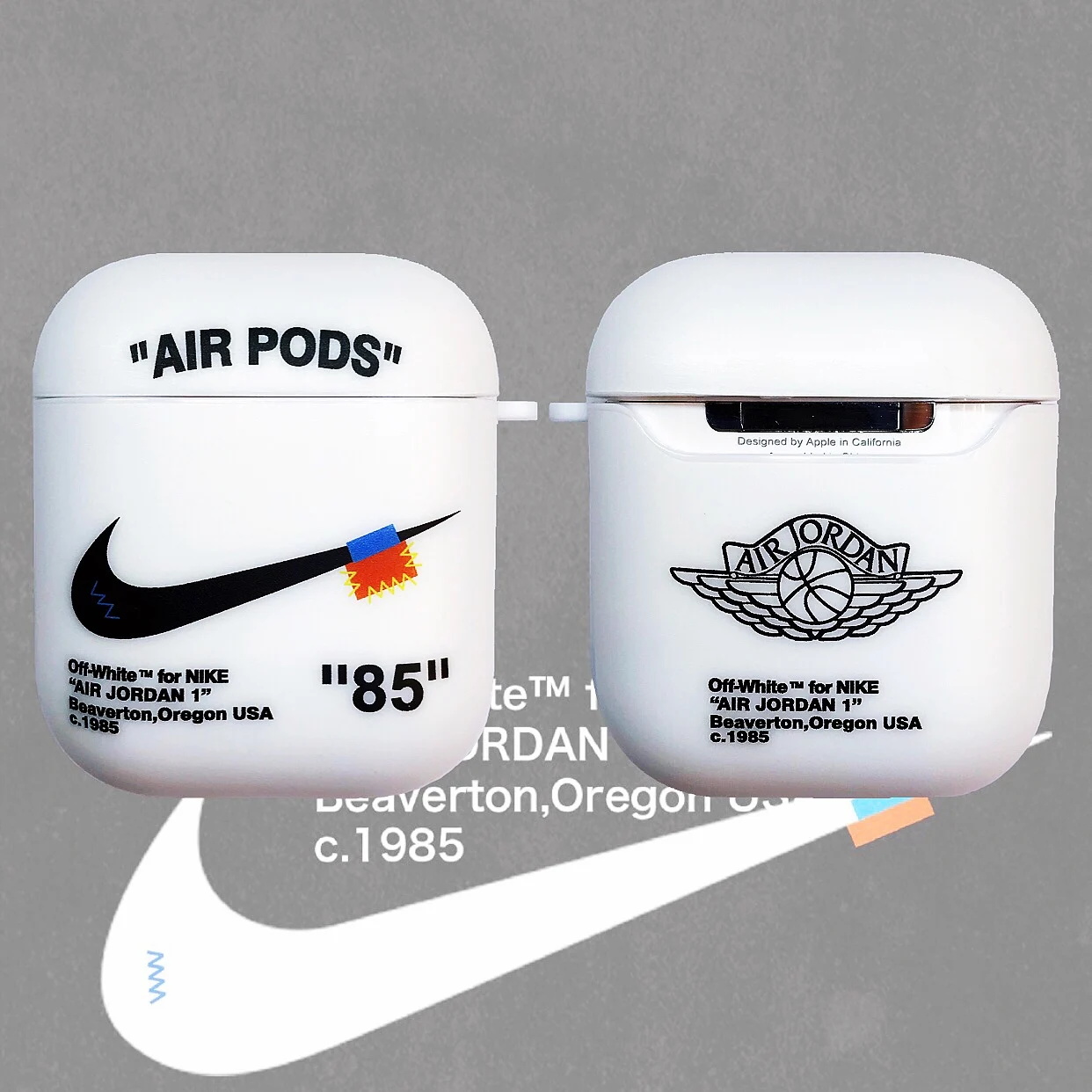 Стильный крутой холодный черный и белый для Apple Airpods гарнитура Набор 1 2 силиконовый чехол