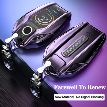 

For BMW 7 Series 730Li 740 New X3 X4 X5 smart 6 Series GT630i G30 G31 I8 LCD 2020 TPU Car Key Case Shell with Zinc alloy buckle