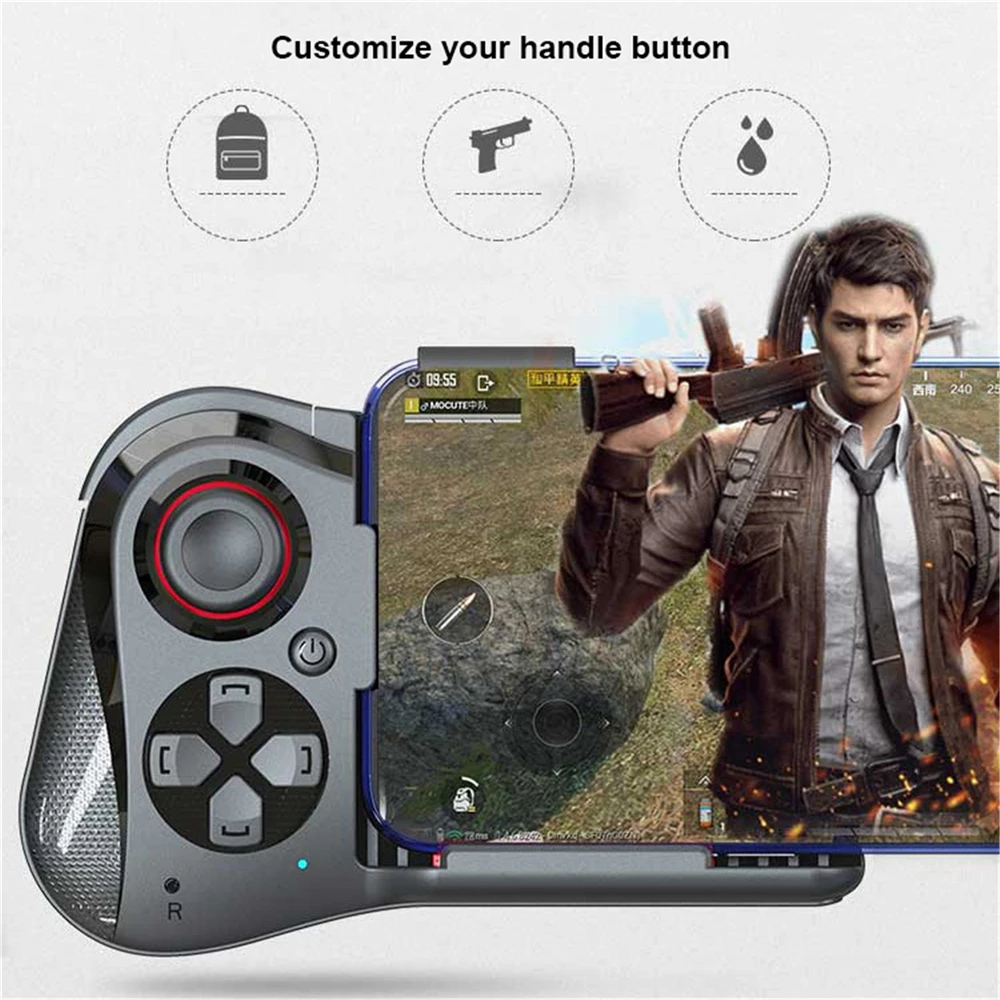 Беспроводной bluetooth-геймпад с одной рукой для Android IOS PUBG, мобильный игровой контроллер для MOCUTE-059, перезаряжаемая игровая ручка