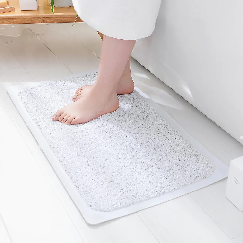 Поперечная граница электричества поставщик матовый безвкусный простой цветной коврик для ванной из ПВХ удобный коврик с присосками коврики для ванной комнаты
