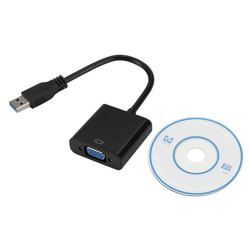 USB 3,0-VGA Кабель-адаптер внешняя графическая карта видео мульти-дисплей конвертер адаптер для ПК ноутбук Windows 7 8 10