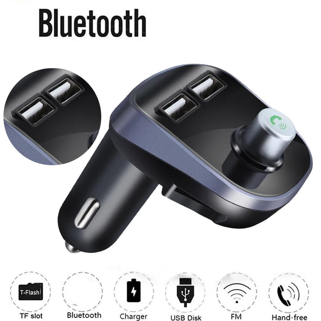 Ouhaobin Bluetooth Автомобильный fm-передатчик беспроводной радио адаптер USB зарядное устройство Mp3 плеер для TF карты для мобильного телефона