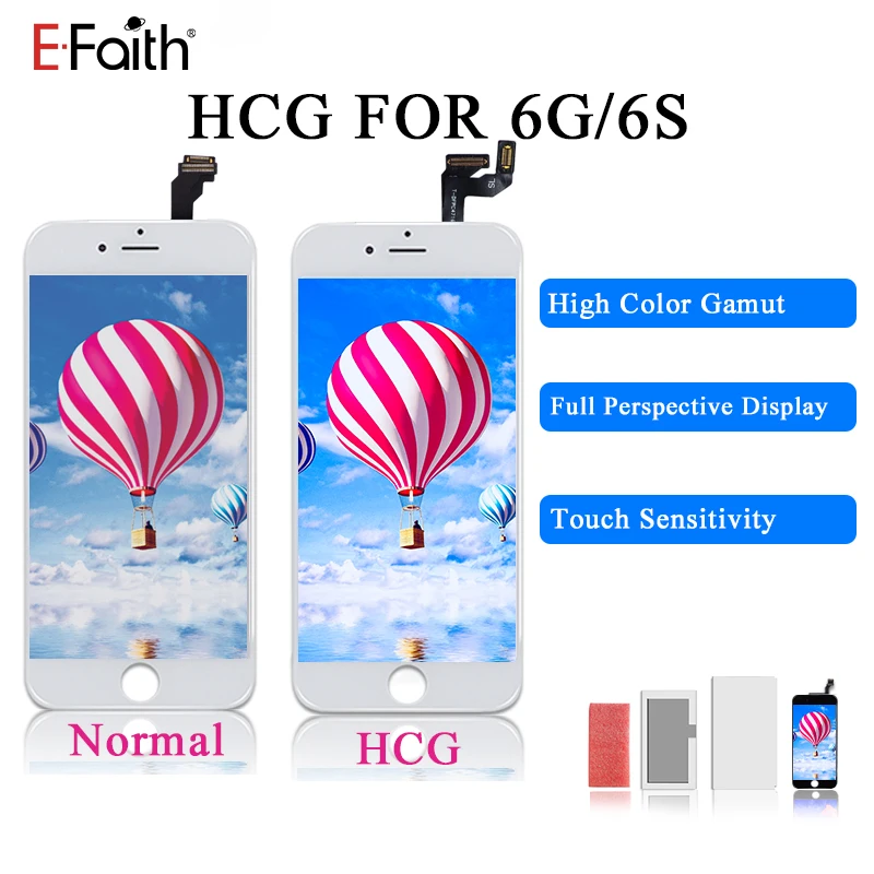 EFaith Quanlity HCG высокая яркость ЖК-дисплей для iPhone 6 6S сенсорный экран дисплей дигитайзер Замена