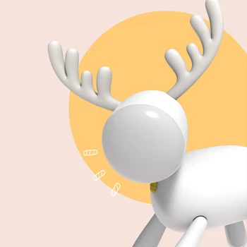 

Creative USB Silicone Night Light Elk Design Living Room Bedroom LED Table Lamp for Kids Adults Bedroom Dec Christmas Gift