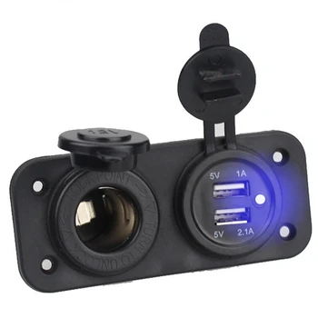 

12V Car Cigarette Lighter Socket Splitter Charger Dual Socket USB Power Adapter Charger