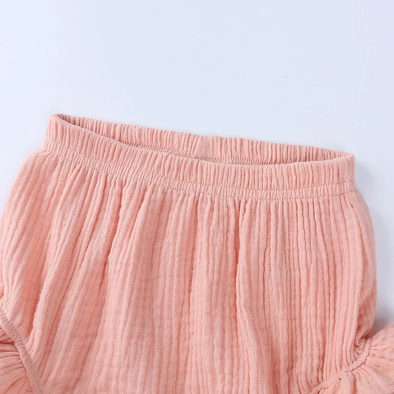 Toddler Infant Baby Boy Girl Kids Ruffles Shorts Bottoms Solid PP Bloomers cotton Linen Bread pants Covers Cute Panties Summer