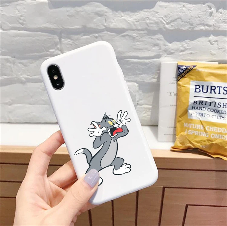 Забавные Tom amd Джерри Цветной Мягкий силиконовый чехол для телефона для iphone 6/6s, 6 Plus/6s Plus, 7 Plus/8, 7 Plus/8 Plus, X, K, XS, XR, XSMax