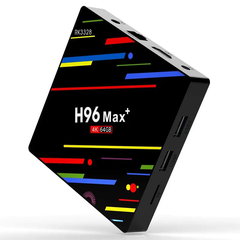 ЕС Plug H96 Max Plus Android 8,1 Tv Box 4 ГБ ОЗУ 64 Гб ПЗУ телеприставка Rk3328 четырехъядерный 2,4G/5G Wifi 4K умный медиаплеер H96 Pro