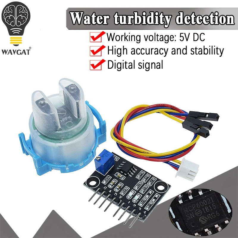 Turbidity Sensor ระงับความชุ่มชื้นมูลค่าโมดูลตรวจจับ Kit ระงับอนุภาค ...