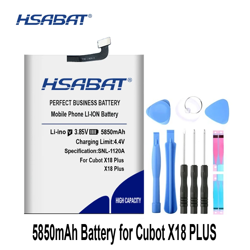 HSABAT X18 плюс 5850 мА/ч, Батарея для Cubot x18 Плюс/Cubot X19/Cubot P20