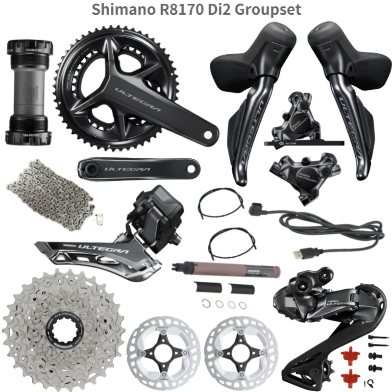 Laster Voorouder Philadelphia Shimano Ultegra Di2 R8170 2x12 Speed Groupset Road Disc Brake Groupset -  Bicycle Crank & Chainwheel - AliExpress