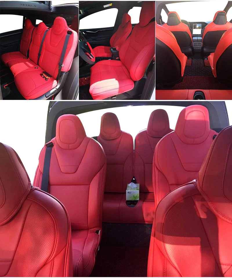 Housses De Sièges De Voiture Personnalisées Tesla Model X, Accessoires Pour  2018 – 2021, Couverture Complète, Coussin En Cuir De Haute Qualité -  Ajustement Personnalisé Housse De Siège - AliExpress