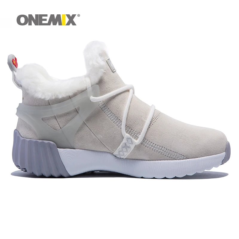 ONEMIX женские кожаные ботинки коллекция 2019 года теплые зимние ботильоны удобные