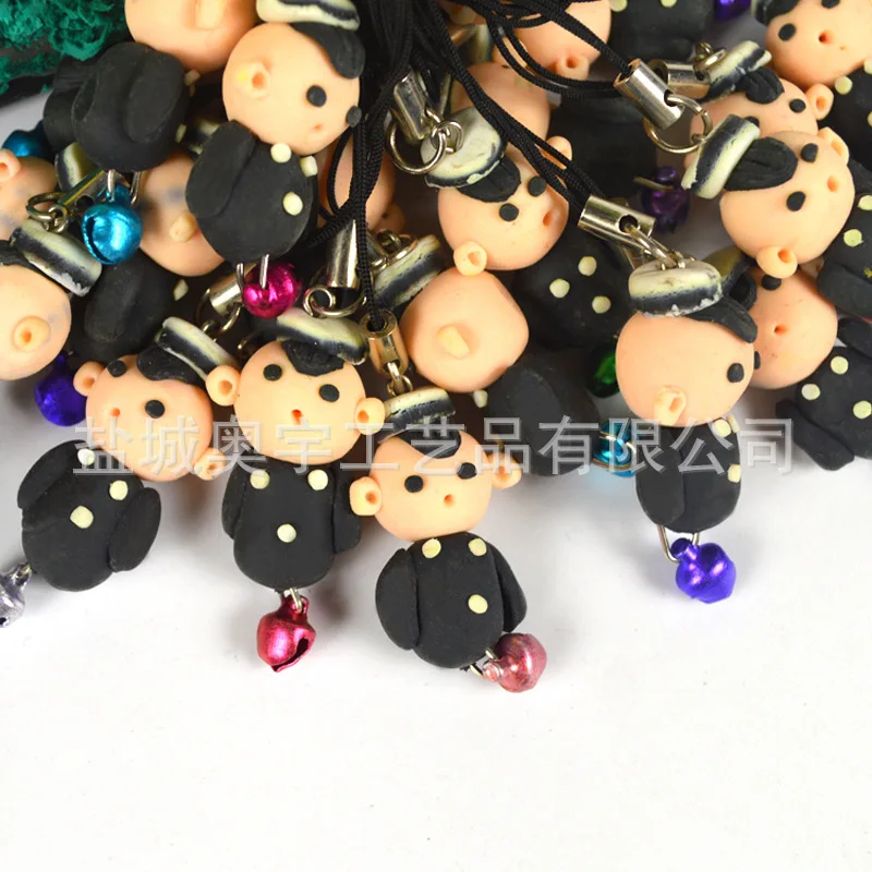 South Korea Creative Mobile Phone Pendant Polymer Clay Artificial Pendant Mobile Phone DIY Small Gifts Squishy Mobile Phone Acce
