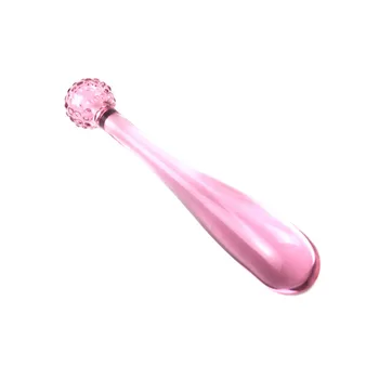 Pink Pyrex Glass Dildo Artificial Corn Penis Crystal Fake Anal Plug Prostate Massager Masturbate Sex Toy For Adult Gay Women Men 2