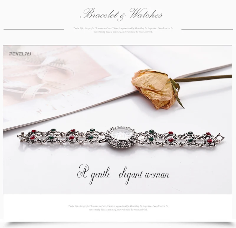 Luxury Brand Ladies Watches Women Antique Silver Bracelet Watch Fashion Casual Female Wristwatch Rhinestone Simple Jewelry