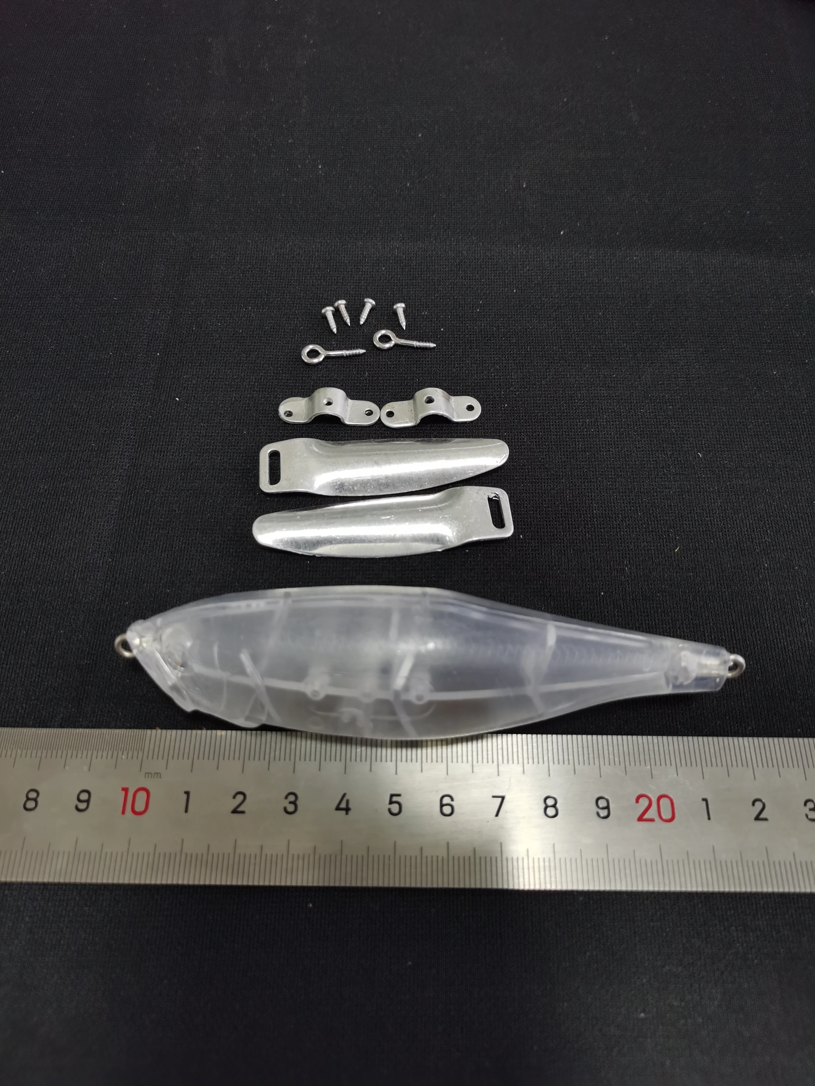 도색되지 않은 낚시 미끼 ABS 포퍼, 빈 크랭크 미끼, 날개 미끼, 프리 아이, 115mm, 29.7g, 3 개