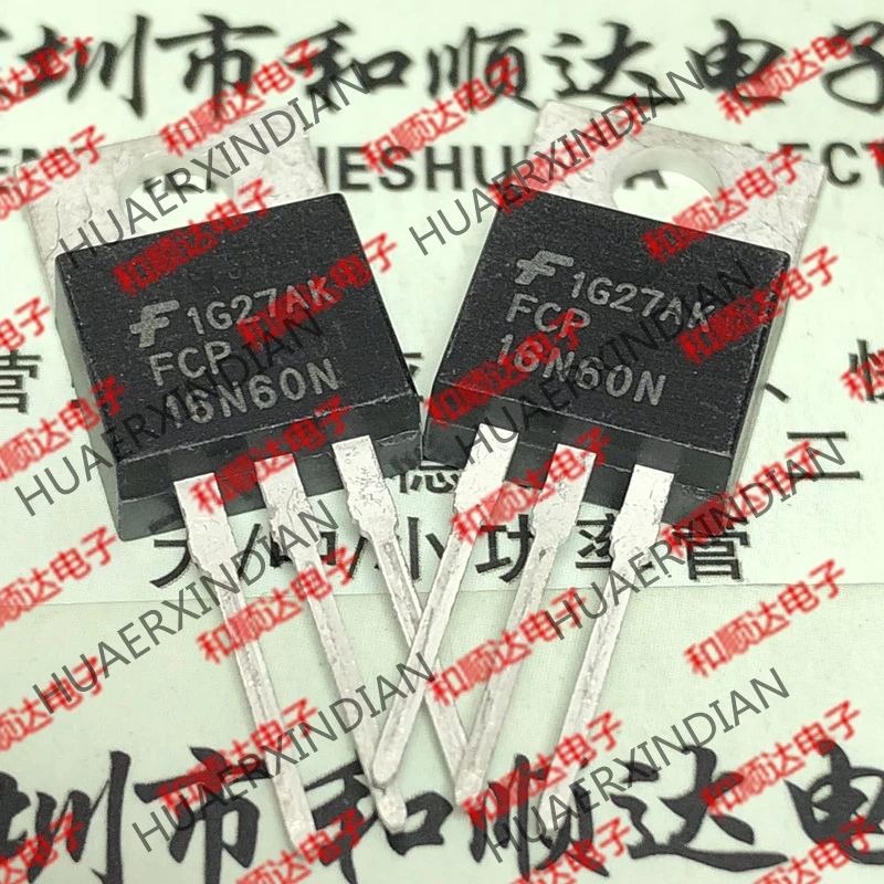 5 шт., новые оригинальные кнопки FCP16N60N-220 600V 16A