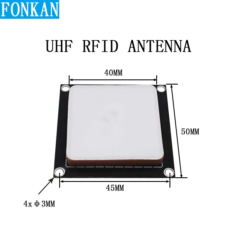 FA-302 50*50mm Double-Fed UHF RFID 865-868MHz or 92-928Mhz 2dBi Ceramic Antenna For Reader Assembled |