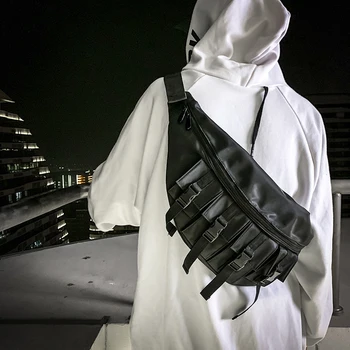 

Men Large Chest bag Waterproof Fashion waist Pack Outdoor Sport Crossbody Bag Casual Multi-pocket Travel Male Bum Belt Bag