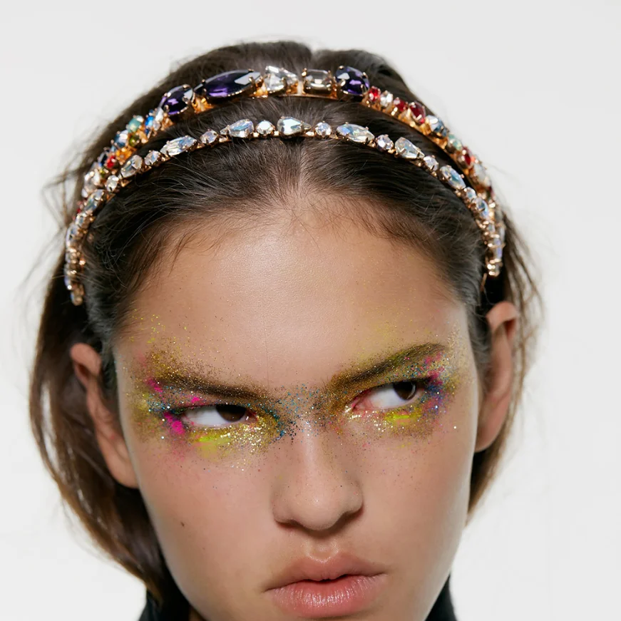 Junlead ZA блестящие разноцветные роскошные стразы повязка для волос милый головной убор кристальная повязка на голову украшения обруч для волос аксессуары для женщин