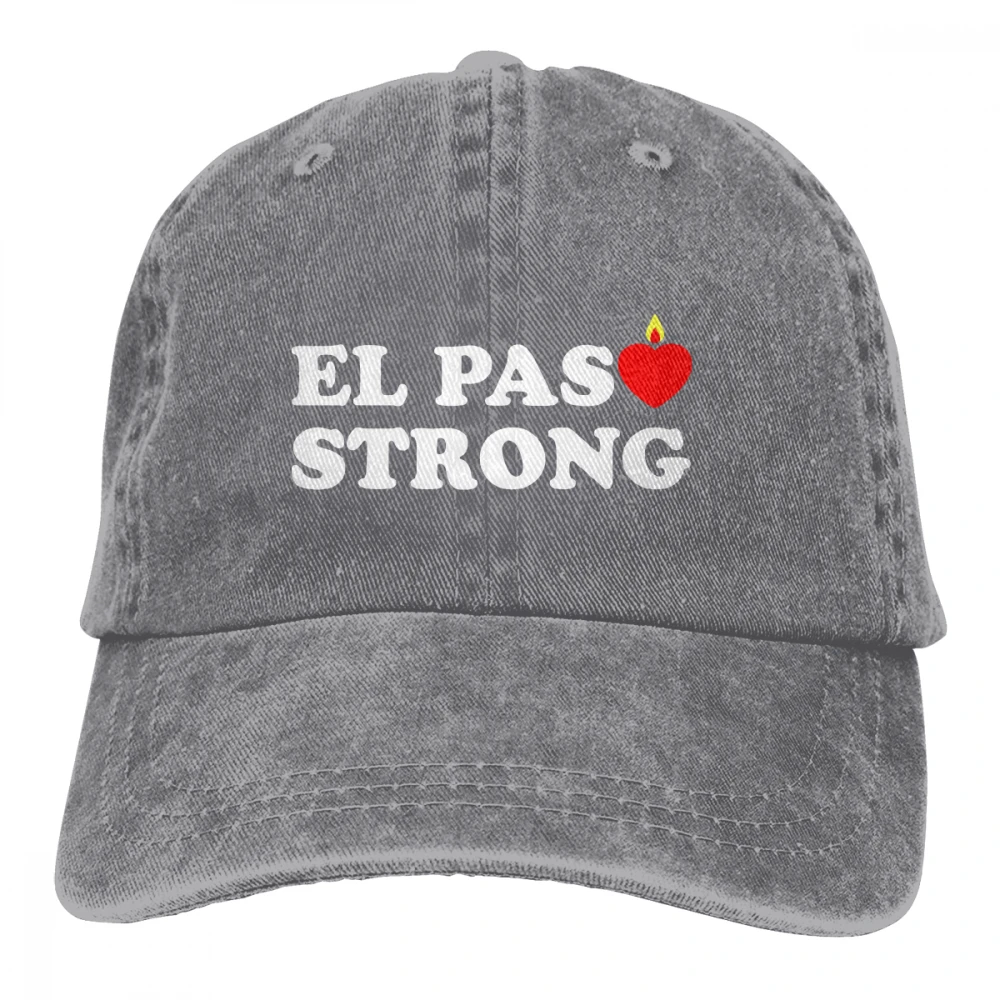 EL Paso сильная Свеча «сердце» Casquette черные унисекс Мужские Женские джинсовые бейсболка с ремешком кепки Регулируемая шляпа для гольфа папа
