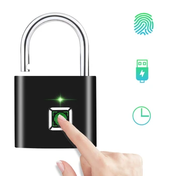 

AM05-Smart Fingerprint Lock USB Charging Fingerprint Padlock Fast Unlock Door Luggage Metal Self-Developed Chip