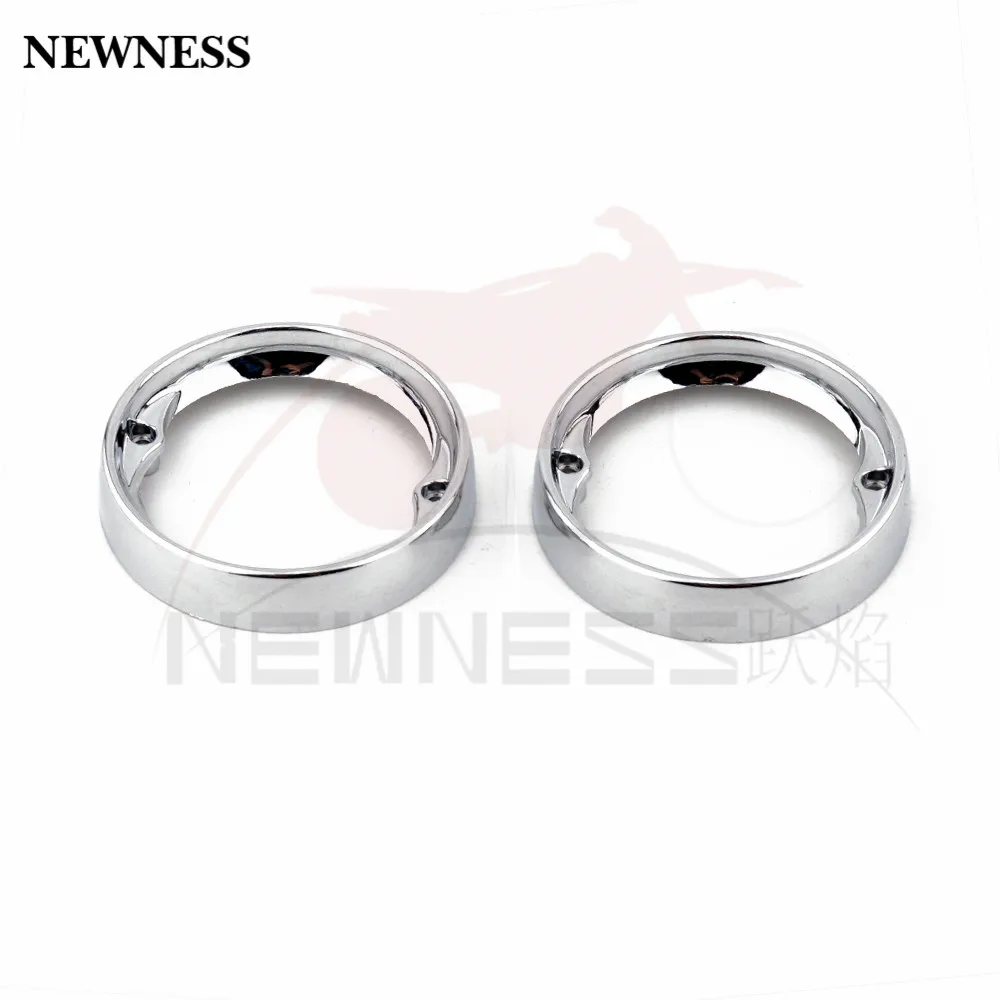 Motorcycles Chrome Turn Signal Light Visor Covers Bezels Trim Rings Fit For Harley Touring Glides FLST FLSTC FLSTN FLHR motorcycle accessories