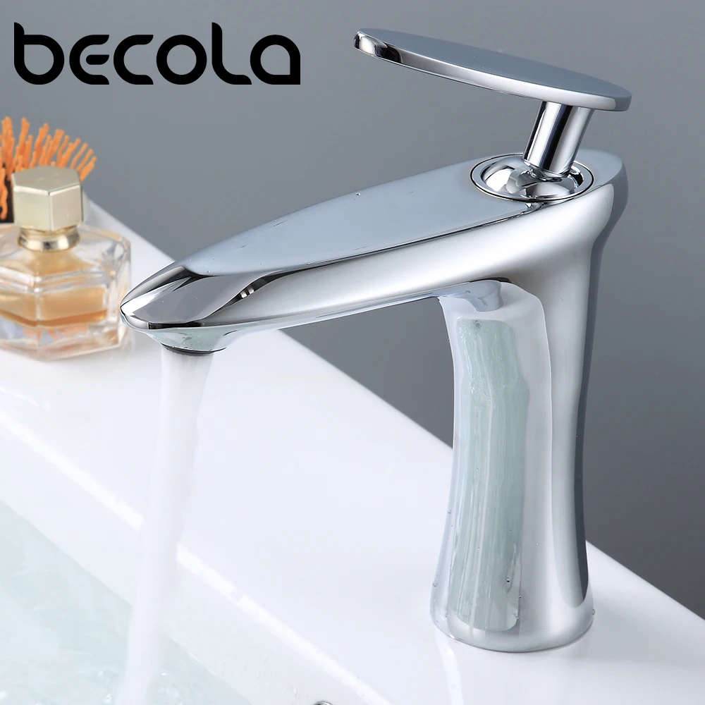 Gold Basin Faucets Brass Bathroom Faucet Single Handle Basin Mixers Tap