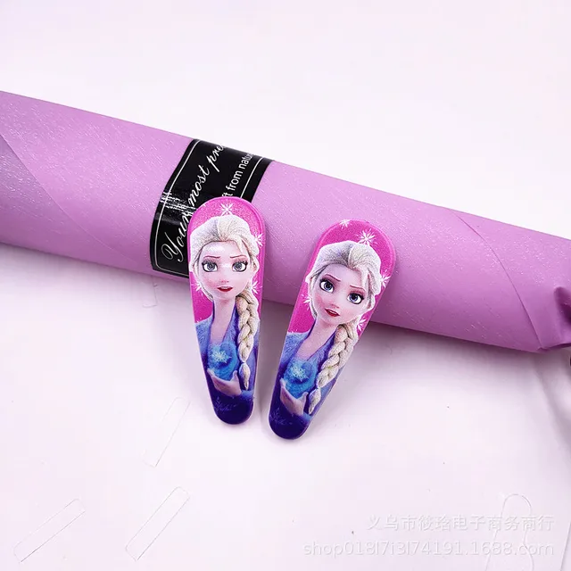 Disney Mickey Minnie Frozen Hairpin Cute Girls Headdress Children Hairpin Cartoon Girl Side Clip Hair Accessories Birthday Gifts 21