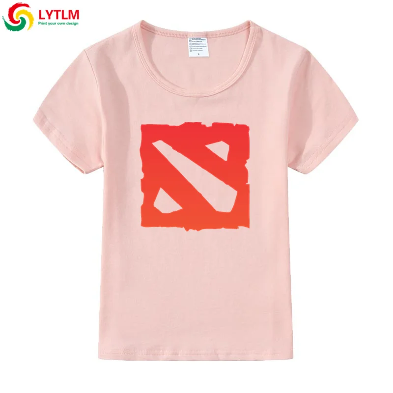 LYTLM Dota/2 футболки Летние Стильные Свободные Детские футболки с короткими рукавами для девочек футболки для маленьких мальчиков винтажная детская футболка - Цвет: DX LYCRA Pink